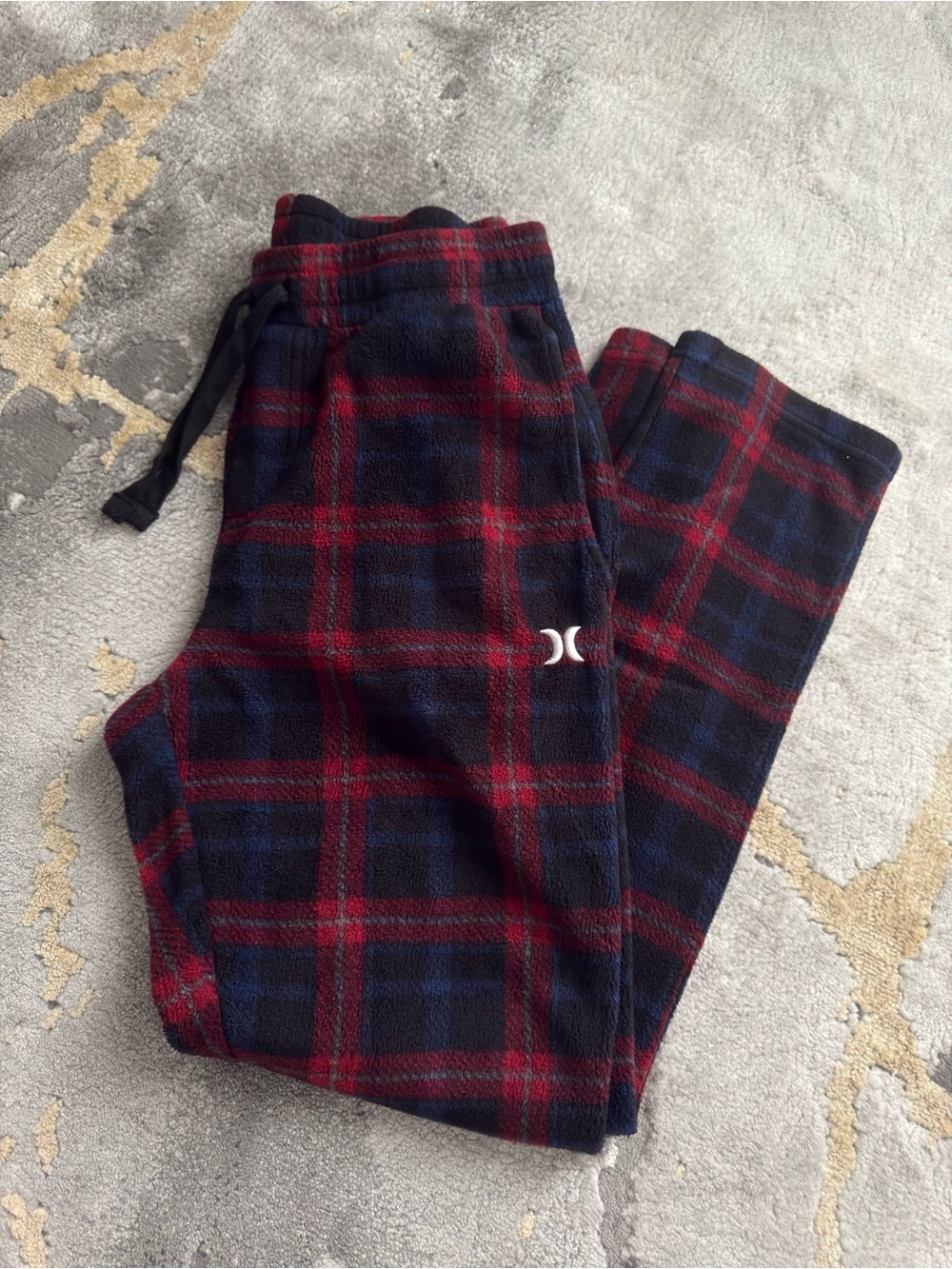 Hurley Unisex Plaid Fleece Pajama Pants Size S
